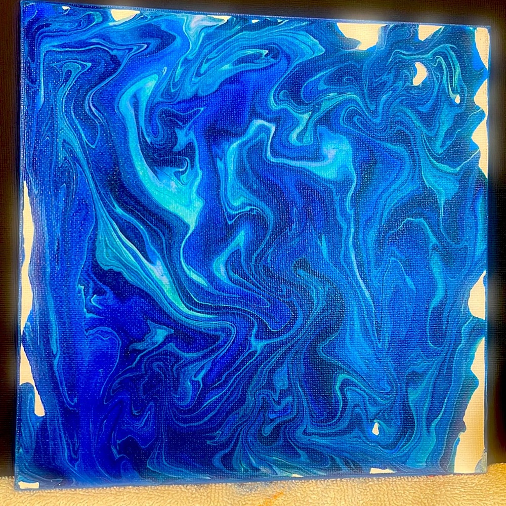 Latest creative endeavor. Pouring acrylic paints.